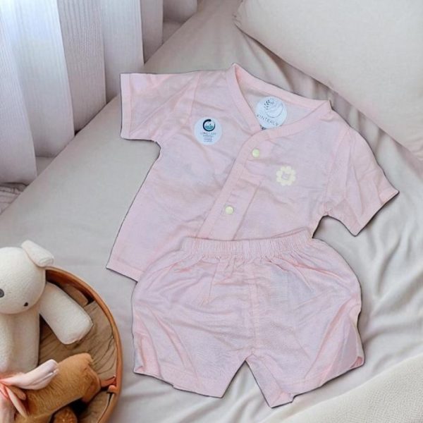 Jabala & Shorts Dr Leo Muslin Half Sleeve Pink