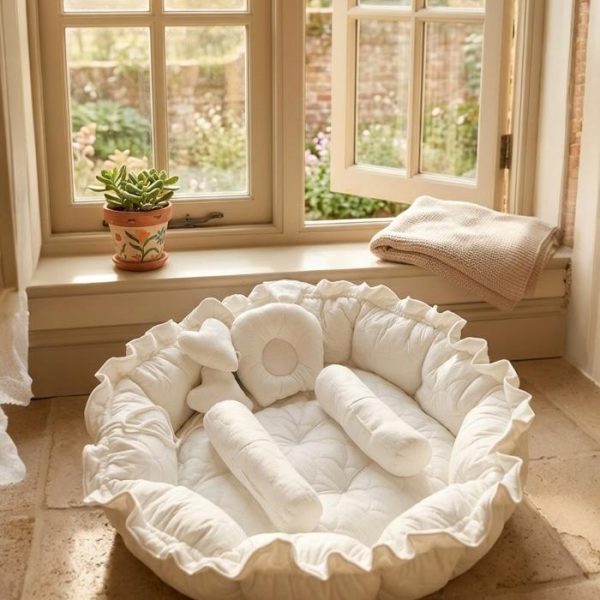 Round Bed Cozy White