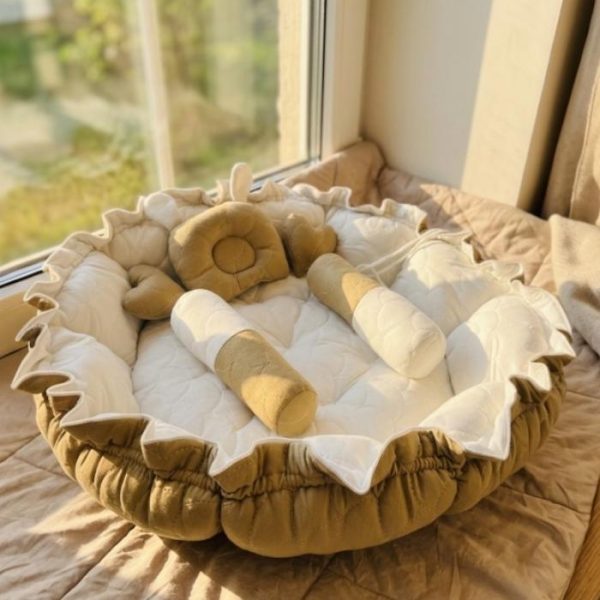 Round Bed Cozy Biege