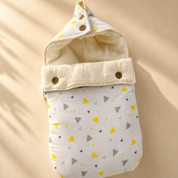 Sleeping Bag Snoozy White & Yellow