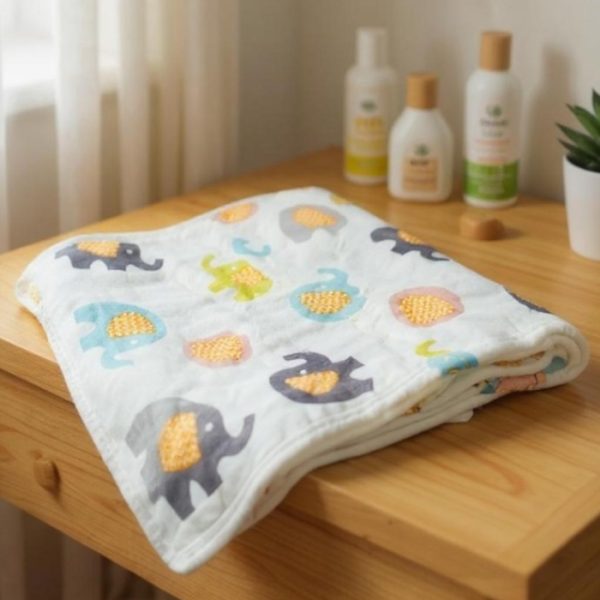 Muslin Hooded Wrapper Elephant