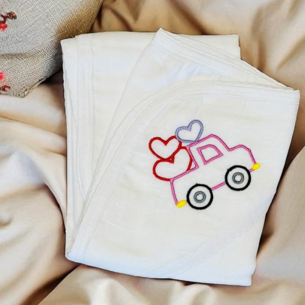 Muslin 3 Layer Hooded Towel(Car)