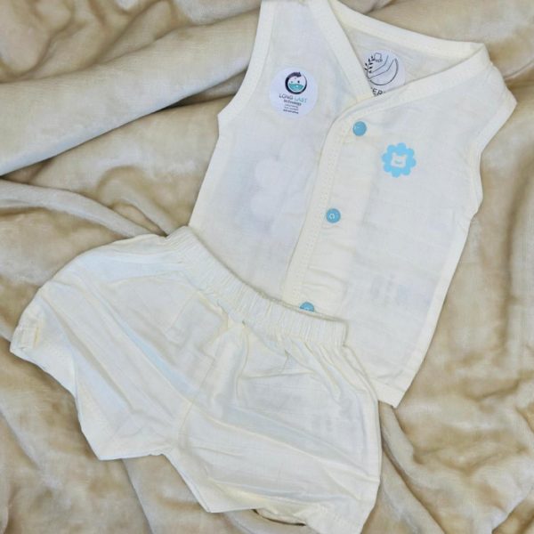 Muslin Jabla Shorts Set Yellow