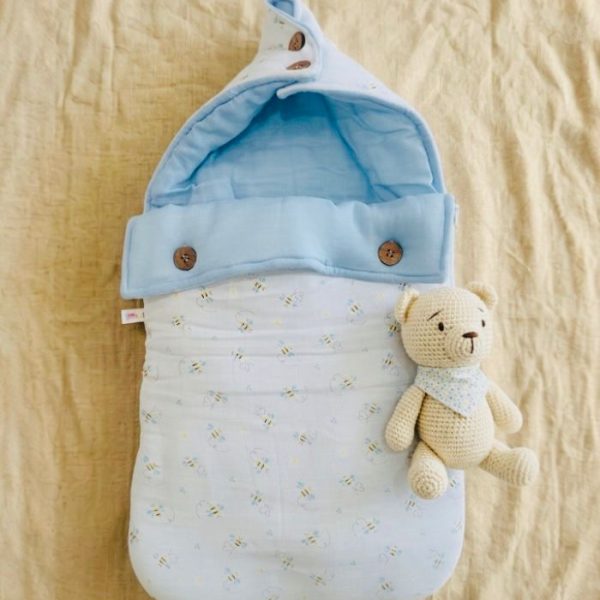 Sleeping Bag Snoozy White and Blue