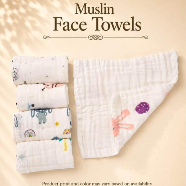 Face Towels Muslin Pack of 5